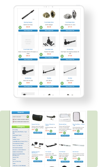 Bus Depot website product page mobile