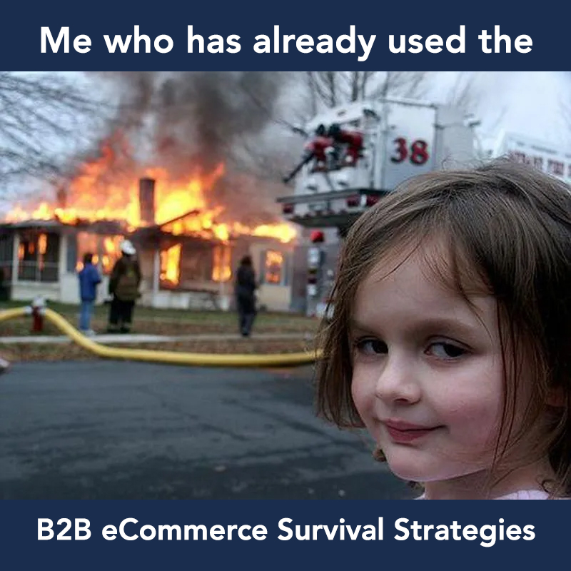 meme: Me who has already used the B2B eCommerce Survival Strategies