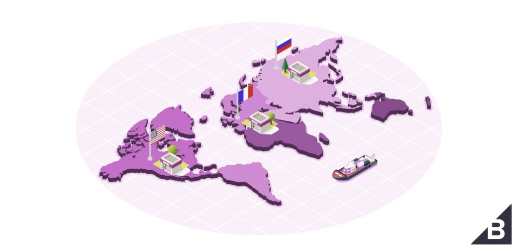 Global B2B Manufacturing world map