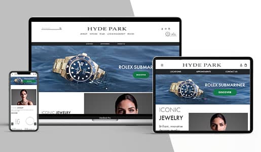 Hyde Park Jewelers Website Mockup