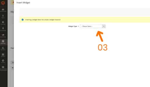 click on an icon that says ‘Insert Widget’