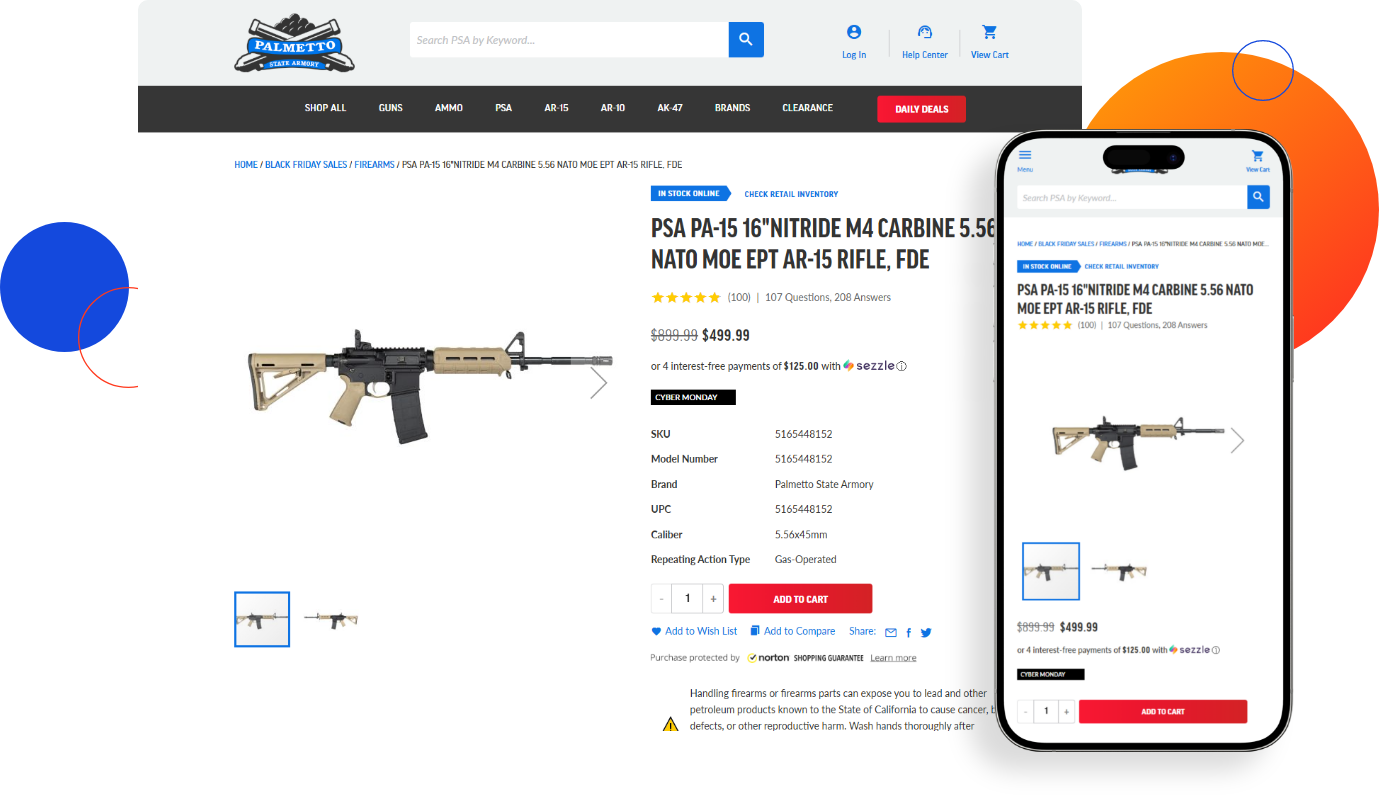 Firearms ecommerce solutions