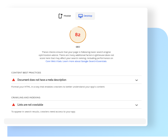 website performance test: SEO Power Evaluation